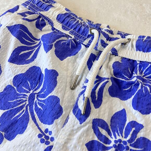 Soobaya Purple Hawaiian Flower Swim Shorts Trunks Men's size Large - Picture 3 of 11